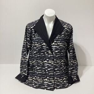 Beppa Cotton Blazer Abstract Design